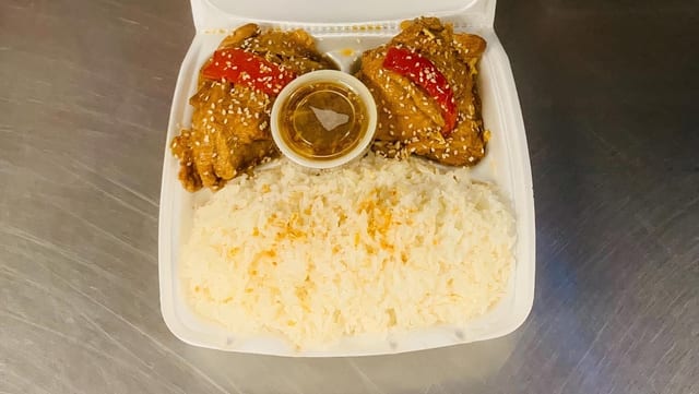 Chicken Adobo Plate.