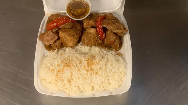 Pork Adobo with Steamed Rice.